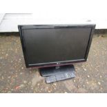 LG 19" LCD TV with remote from a house clearance