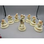 LENOX DISNEY SNOW WHITE AND THE SEVEN DWARVES, a set of eight figural trinket boxes all with