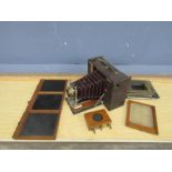 Antique Eastman Kodak cartridge camera with accessories