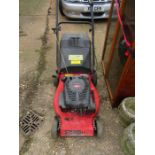 Challenge petrol lawn mower with grass box. working
