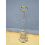 Heavy cast iron bell doorstop H45cm approx