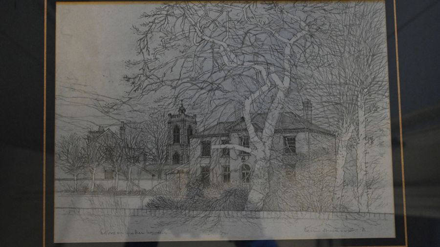 Kevin Shicken, Norfolk artist two framed detailed drawings of Norwich street scenes including St. - Image 5 of 7