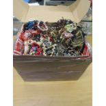 A large box of costume jewellery