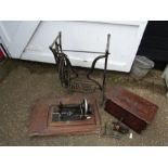 Vintage sewing machine with cast iron table A/F