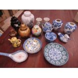 Oriental china, ginger jars, vases etc