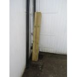 large post 7x7" 5'2" approx and a down pipe