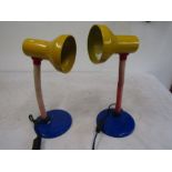 a pair 1960s desk lamps for display only
