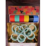 Ceramic and retro plastic napkin rings