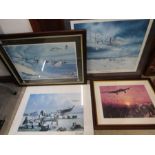 4 Framed and glazed Aviation prints