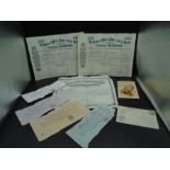 Various share certificates to incl Bank of China, Japan and the Straits dated 1893 with