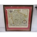 Saxtons map of Devonshire 1575 65x63cm