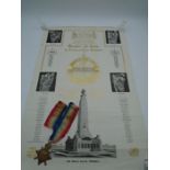 1914/15 Star WW1 medal to PTE C E Denning po 17748 RMLI together with the Royal Navy Memorial Scroll