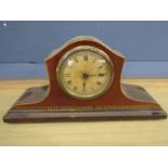 small marquetry mantel clock