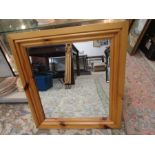 Pine framed mirror 56x63cm