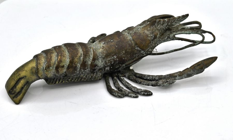 Brass crayfish approx. 22cm long