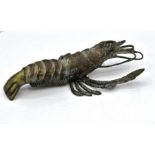 Brass crayfish approx. 22cm long