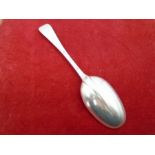 A Silver Hanoverian pattern rat tail spoon 20cm in length 60g approx. London,  Possible Georgian