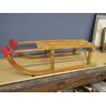 vintage wooden sled