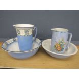 2 vintage jug and bowl sets