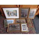 Framed prints and metal pictures