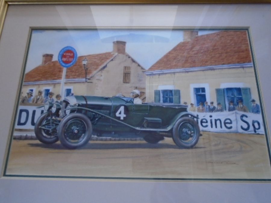 Dennis Taylor (20th century) New Zealand artist - signed and framed watercolour titled Le Mans 27 - Image 3 of 4