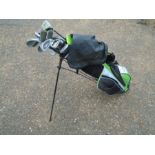 Woodworm Junior/Youth Golf Clubs and Bag with additional mixed junior and adult clubs incl Dunlop