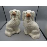 A pair Staffordshire style spaniels