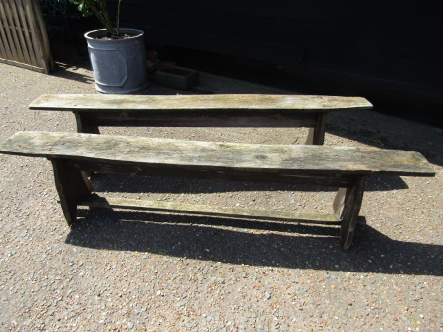 pair of benches 210cm long