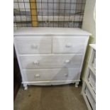 Chest of drawers in white and grey