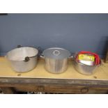 3 Stainless steel jam pans