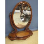 Mahogany dressing table mirror H80cm approx