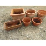 various terracotta pots