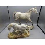 2 Beswick dapple horses, one matte and one glazed with original box