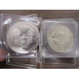 2 silver Dollars 1922