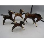 4 Beswick foals