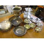 Table ware inc ice bucket, baskets, tea sets