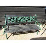Bench with cast iron ends and back