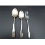 Two Silver hallmarked tea spoons -largest London 1892, by George maudsley Jackson 20g total