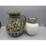 Doulton Lambeth jug and Royal Doulton vase