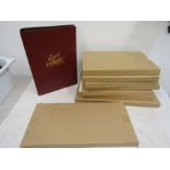 44 sets of modern cigarette cards with an empty folder and a box of insets/ pages for collection