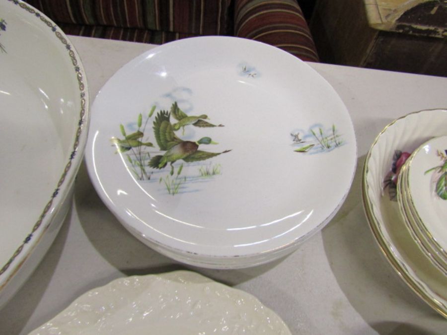 Wash bowl and mixed plates to include Alfred Meakin etc - Image 4 of 6