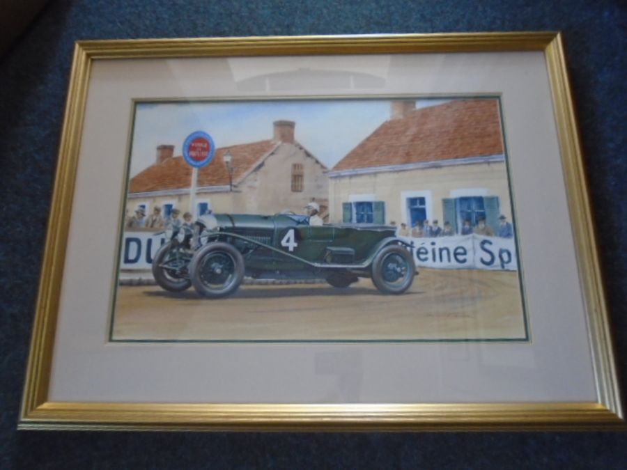 Dennis Taylor (20th century) New Zealand artist - signed and framed watercolour titled Le Mans 27 - Image 2 of 4