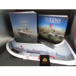 2x 175th Cunard Anniversary Books - Queens of the Mersey A Special Homecoming by Tony Storey and