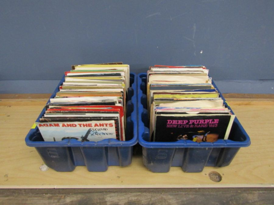 2 Tubs of 45's to include Ozzy Osbourne, Adam and the Ants, Paul McCartney, ELO, Deep Purple and