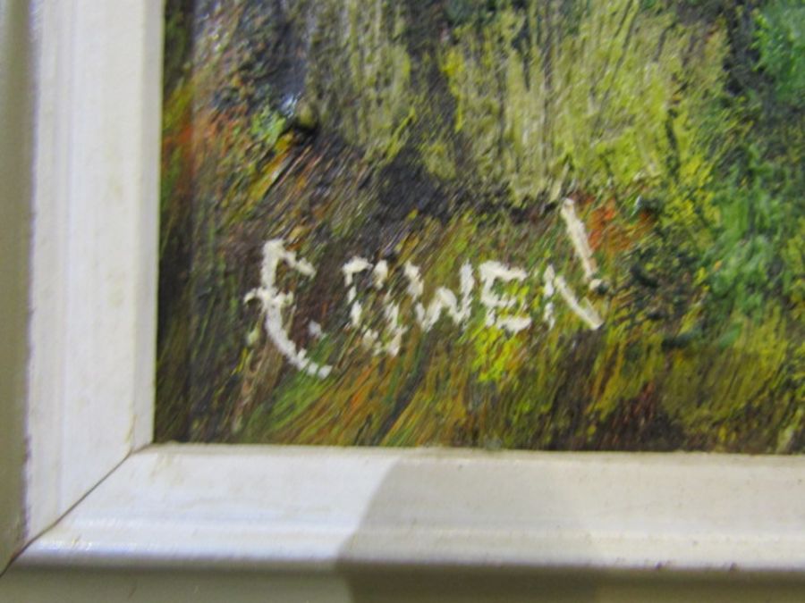 C.Owen framed signed oil on board landscape 56cm x 66cm approx - Image 2 of 2