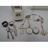 Silver jewellery and some white metal