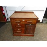 Vintage cupboard with 3 drawers removed from Severalls Asylum in Essex H81cm W89cm D56cm approx