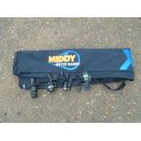 4 fishing reels to include Shimano, Daiwa and Ryobi together with a Middy match range rod bag