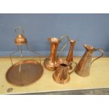 Copper jugs etc