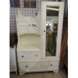 A shabby chic style wardrobe/dressing table/drawer unit.